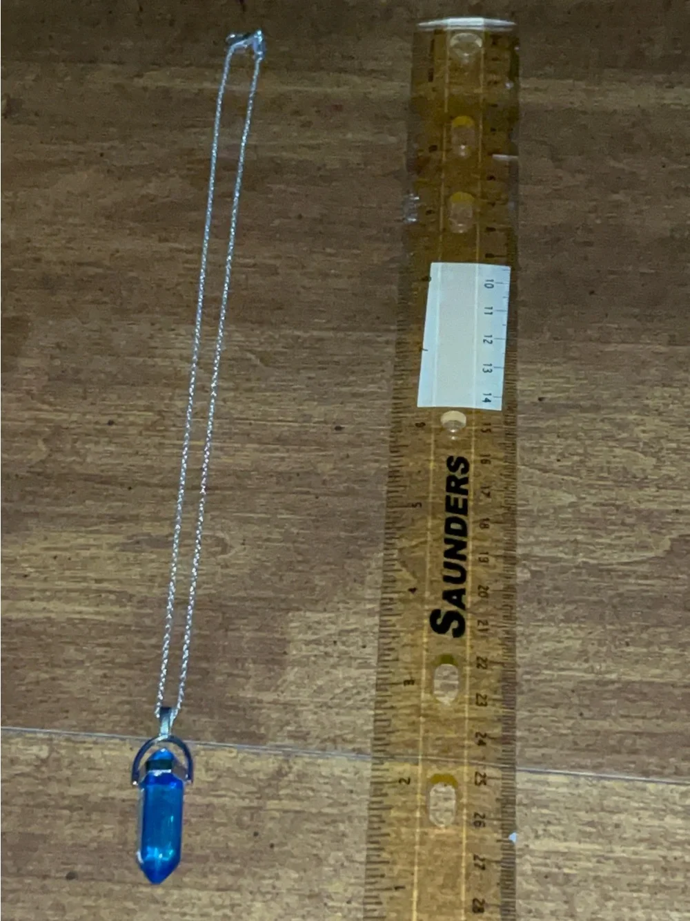 Blue Crystal Point Pendant Necklace - Women's Jewelry